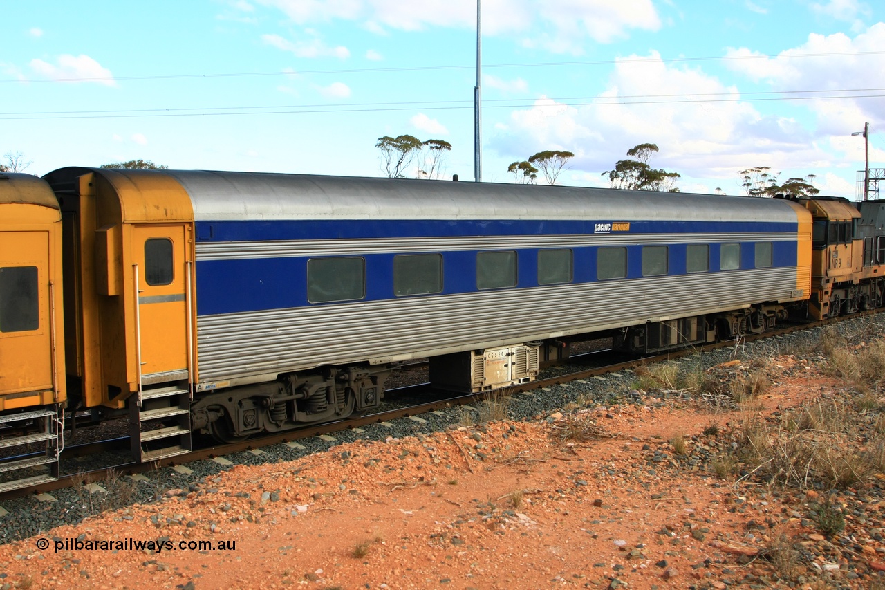 100601 8392
West Kalgoorlie, crew accommodation coach RZEY 3, built by South Australian Railways Islington Workshops in 1956 as Tolkini for The Overland, renamed to Malkari in 1957 then coded JTA 3 in 1987, converted to crew coach in 2007 by Bluebird Rail Operations.
Keywords: RZEY-type;RZEY3;SAR-Islington-WS;JTA-type;JTA3;Tolkini;Malkari;