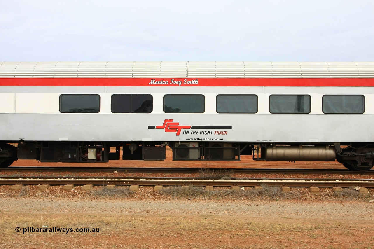 100605 9171
Parkeston, SCT crew accommodation coach PSDS type PSDS 02280 'Peterborough Boys' converted by Gemco WA in 2008 from former Comeng NSW built SDS class sitting car SDS 2280 for the NSWGR.
Keywords: PSDS-type;PSDS02280;Comeng-NSW;SDS-class;