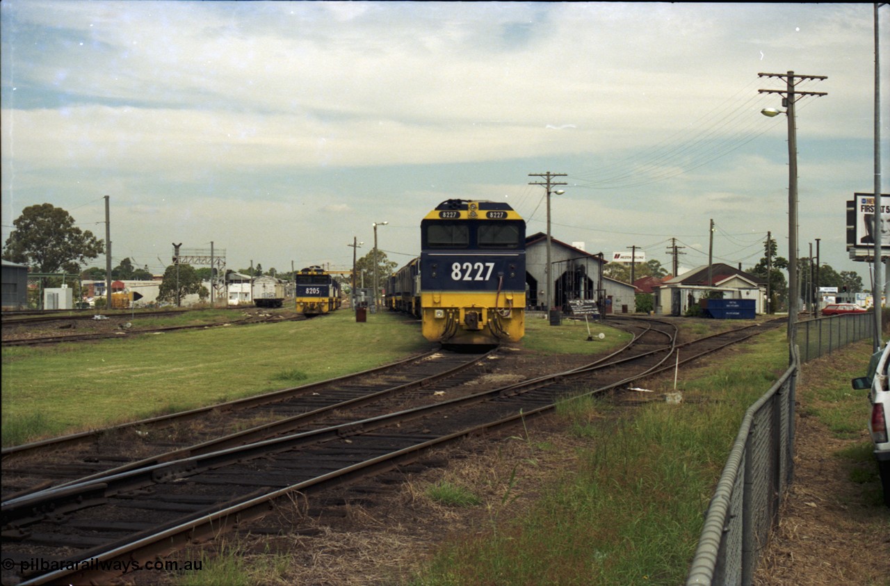 187-27
Yeerongpilly, Queensland, NSWSRA standard gauge loco depot, Clyde Engineering built EMD JT42C model 82 class unit 8227 serial 94-1334. [url=https://goo.gl/maps/MTvf4SEKLkJ2]GeoData[/url].
Keywords: 82-class;8227;Clyde-Engineering-Braemar-NSW;EMD;JT42C;94-1334;