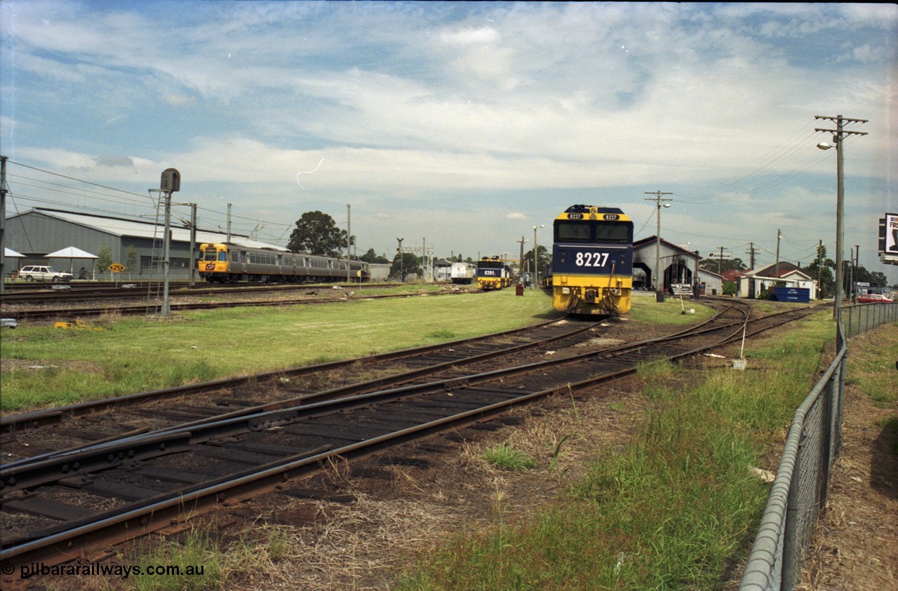 187-28
Yeerongpilly, Queensland, NSWSRA standard gauge loco depot, Clyde Engineering built EMD JT42C model 82 class unit 8227 serial 94-1334. [url=https://goo.gl/maps/MTvf4SEKLkJ2]GeoData[/url].
Keywords: 82-class;8227;Clyde-Engineering-Braemar-NSW;EMD;JT42C;94-1334;