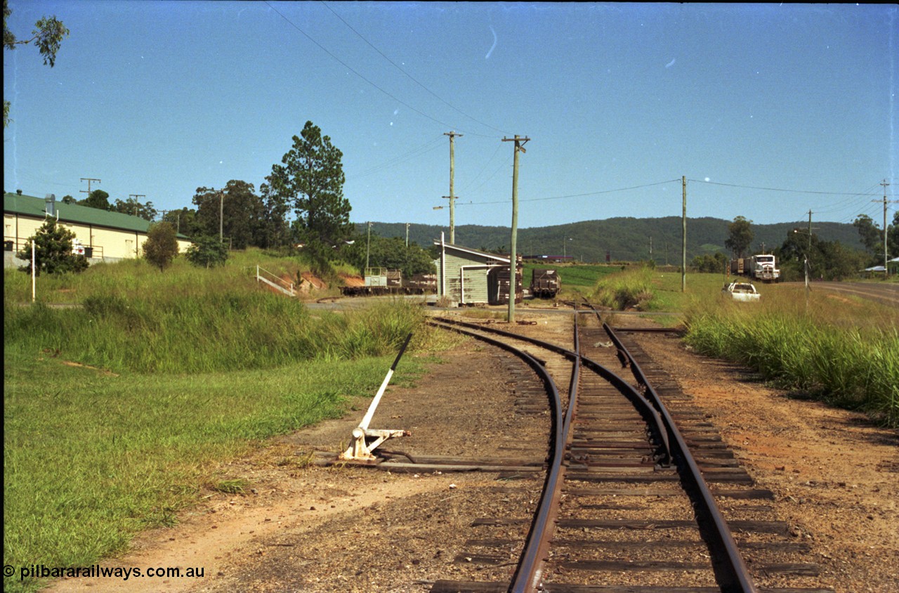 193-04
Wamuran station yard overview, looking towards Kilcoy across Attwood Street, Station Road on the right with the truck.
