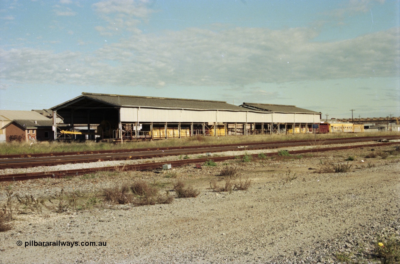 200-34
Midland, view of Midland Workshop dilapidated building from near Lloyd Street.
