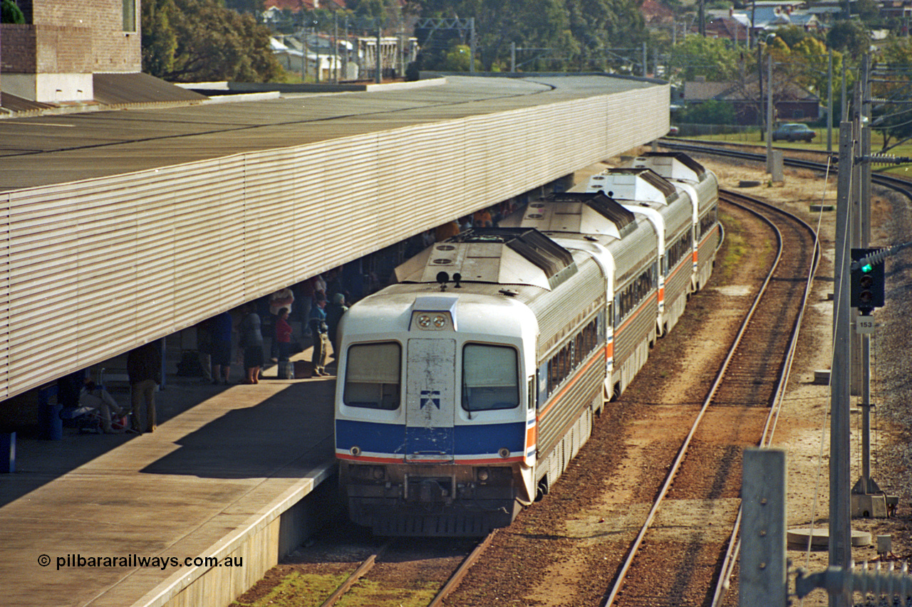 208-1-20
East Perth Passenger Terminal, a four car Prospector set awaits departure time to Kalgoorlie, a WCA class is closest to the camera.
Keywords: WCA-class;Comeng-NSW;