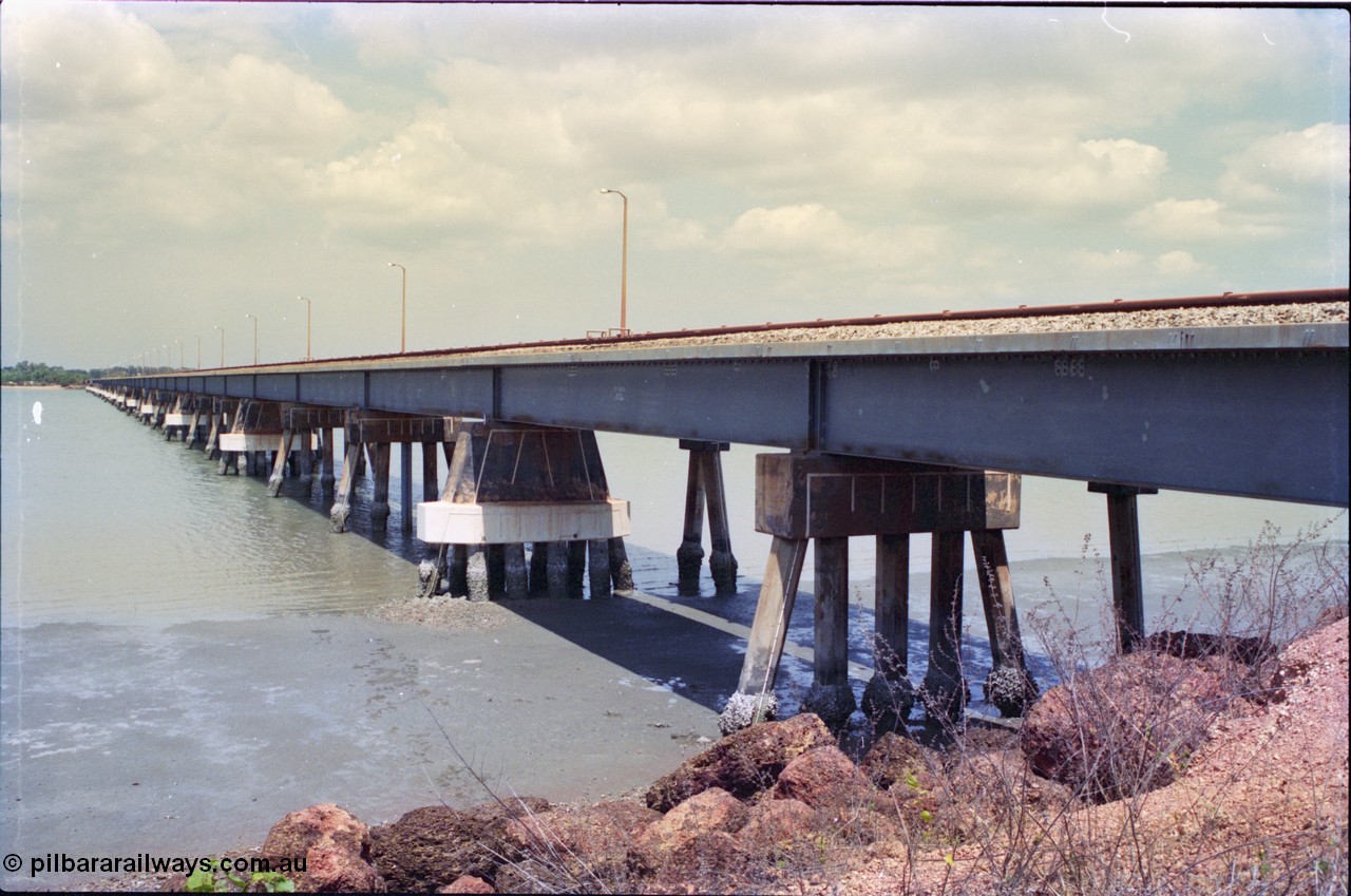 212-16
Weipa, Mission River road and rail bridge from the Andoom and rail side.
