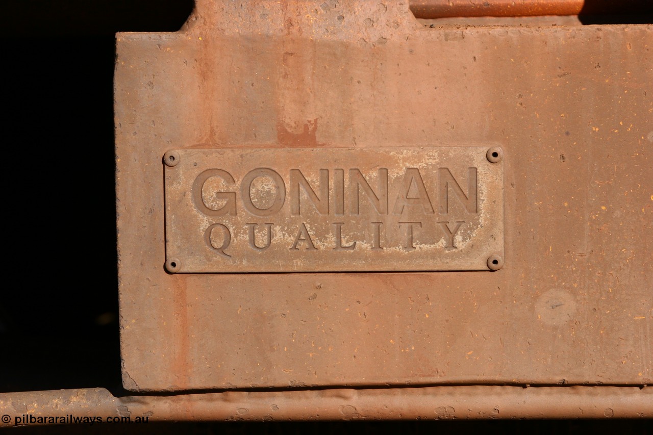 060528 4566
WOC type iron ore waggon WOC 31341 is leader of a batch of thirty built by Goninan WA between October 1997 to January 1998 with fleet number 401 for Koolyanobbing iron ore operations, 28th May 2006.
Keywords: WOC-type;WOC31341;Goninan-WA;