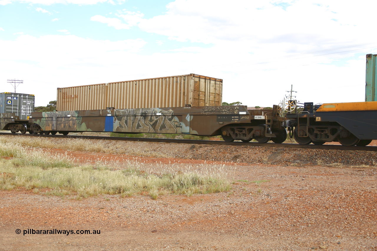210407 9891
Parkeston, 2MP5 intermodal train, CQWY type well waggon CQWY 5019 well 2, the well waggon pairs were built by Bluebird Rail Operations SA in a batch of sixty pairs in 2008 for CFCLA. Loaded with an SCF Rail Containers 40' 4EG1 type container for Austrans SCFU 410087.
Keywords: CQWY-type;CQWY5019;CFCLA;Bluebird-Rail-Operations-SA;