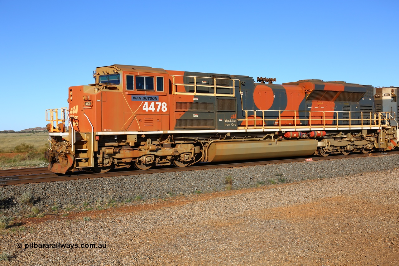 180615 1520
Walla Siding, another named Progress Rail built EMD SD70ACe model 4478 'Ivan Butson' serial 20148001-011. 15th June 2018.
Toad Montgomery photo.
Keywords: 4478;Progress-Rail-USA;EMD;SD70ACe;20148001-011;