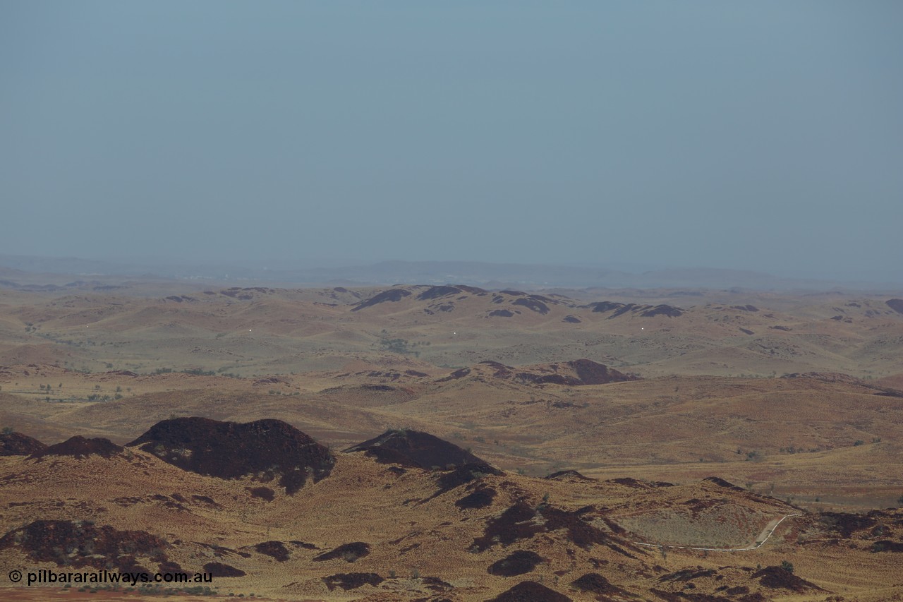 151111 9536
View north from Table Hill. The white dots are a reflection from the high tension powerline poles.
