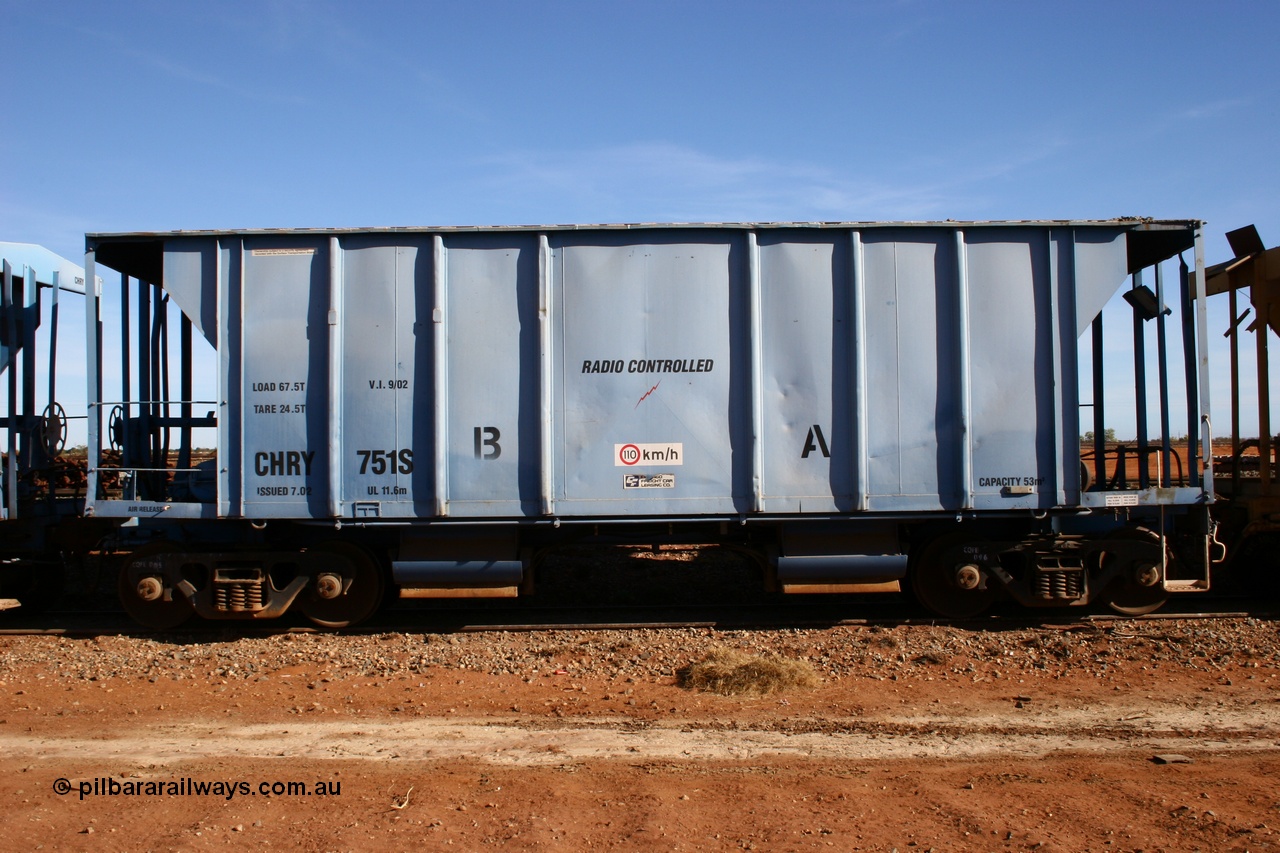 050518 2077
Flash Butt yard, CFCLA hire ballast waggon CHRY type CHRY 751.
Keywords: CHRY-type;CHRY751;CFCLA;CRDX-type;BHP-ballast-waggon;