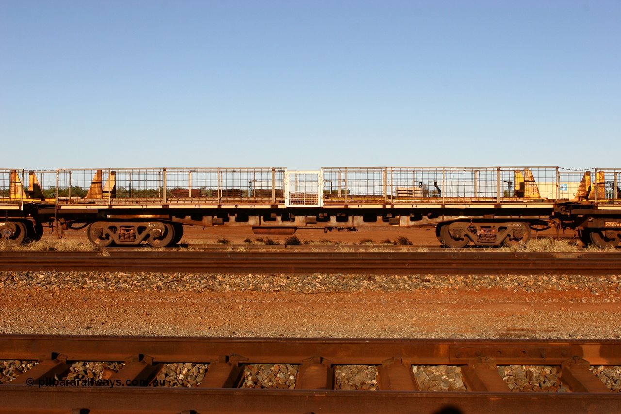 060429 3759
Flash Butt yard, Pony re-laying waggon, 6001 originally built for Goldsworthy Mining as one of a batch of six with a 55 tonne rating by Tomlinson Steel in 1966 of which three were sold to Mt Newman Mining in 1967 and numbered 6001-6003.
Keywords: BHP-pony-waggon;Tomlinson-Steel-WA;GML;