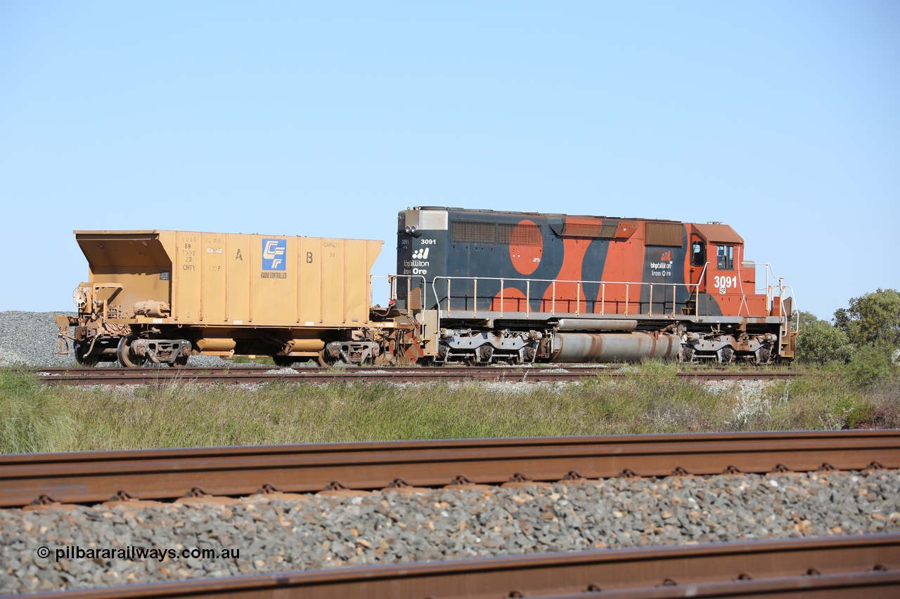 130720 1438
Flash Butt yard, CFCLA ballast waggon CHTY class CHTY 715, modified from a similar CHQY class with the end framing removed attached to an SD40R unit 3091.
Keywords: CFCLA;BHP-ballast-waggon;CHTY-type;CHQY-type;CHTY715;