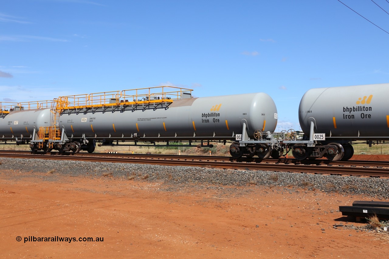 150314 7747
Bing Siding, empty 116 kL CNR-QRRS of China built tank waggon 0026, one of a batch of ten built in 2014.
Keywords: CNR-QRRS-China;BHP-tank-waggon;