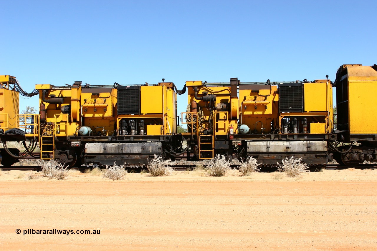 060501 3911
Abydos Siding backtrack, Speno rail grinder RG 2, first and second grinding modules. 1st May 2006.
Keywords: RG2;Speno;RR24;track-machine;