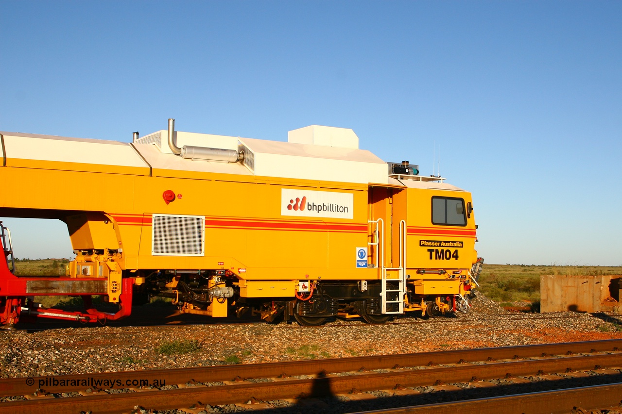 080621 2792
Walla back track, BHP track machine TM04 a Plasser Australia unit model 09-3X serial M489. 21st June 2008.
Keywords: TM04;Plasser-Australia;09-3X;M489;track-machine;