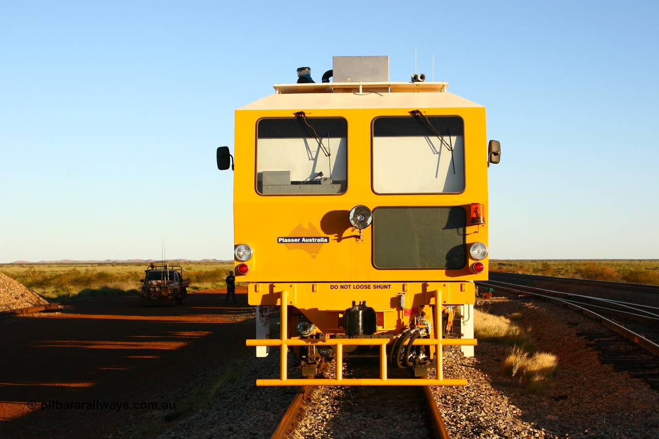 080621 2808
Walla back track, BHP track machine BR 34 a Plasser Australia unit model 305 serial M490. 21st June 2008.
Keywords: BR34;Plasser-Australia;SSP-305;M490;track-machine;