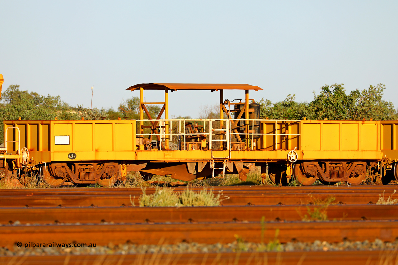 250501 0620
Thomas yard, the first of two FMG ballast plough waggons BP 01, built in China by CSR at the Yangtze Rolling Stock Company in 2010. May 1, 2025.
Keywords: BP01;CSR-Yangtze-Rolling-Stock-Co-China;FMG-ballast-waggon