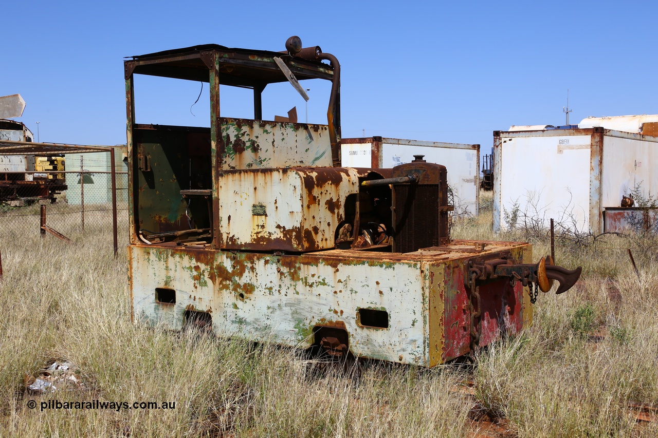200914 7753
Pilbara Railways Historical Society museum, Simplex Dorman 0-4-0P model builders number 14033 built in 1957, locomotive originally numbered NW 12, renumbered to PW 22 in 1969. It was donated from the Public Works Department at Point Samson in 1976. A picture of it in service can be found here at [url=https://www.westonlangford.com/images/photo/111892/]Weston Langford[/url] site. 14th September 2020.
Keywords: Simplex-Dorman;0-4-0P;PW22;14033/1957;NW12;