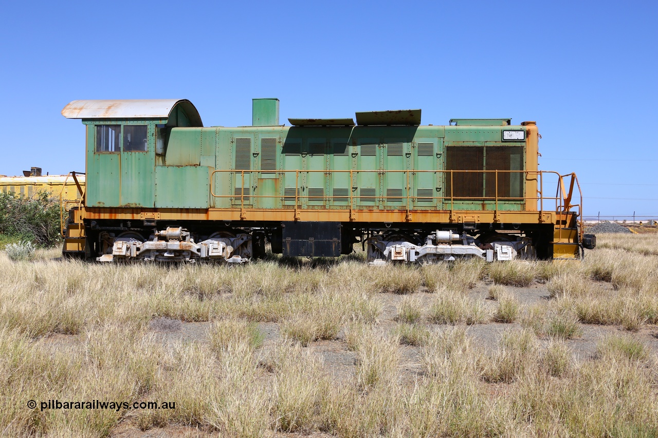 200914 7772
Pilbara Railways Historical Society, ALCo built locomotive model S-2 serial 69214 built in 1940 for the Spokane, Portland and Seattle as their #21 and retired in 1964 before coming to Australia in September 1965, numbered 007 and called 'Mabel'. Retired in December 1972 and donated to the Society in 1976. 14th September 2020.
Keywords: 007;ALCo;S-2;69214;SP&S;21;