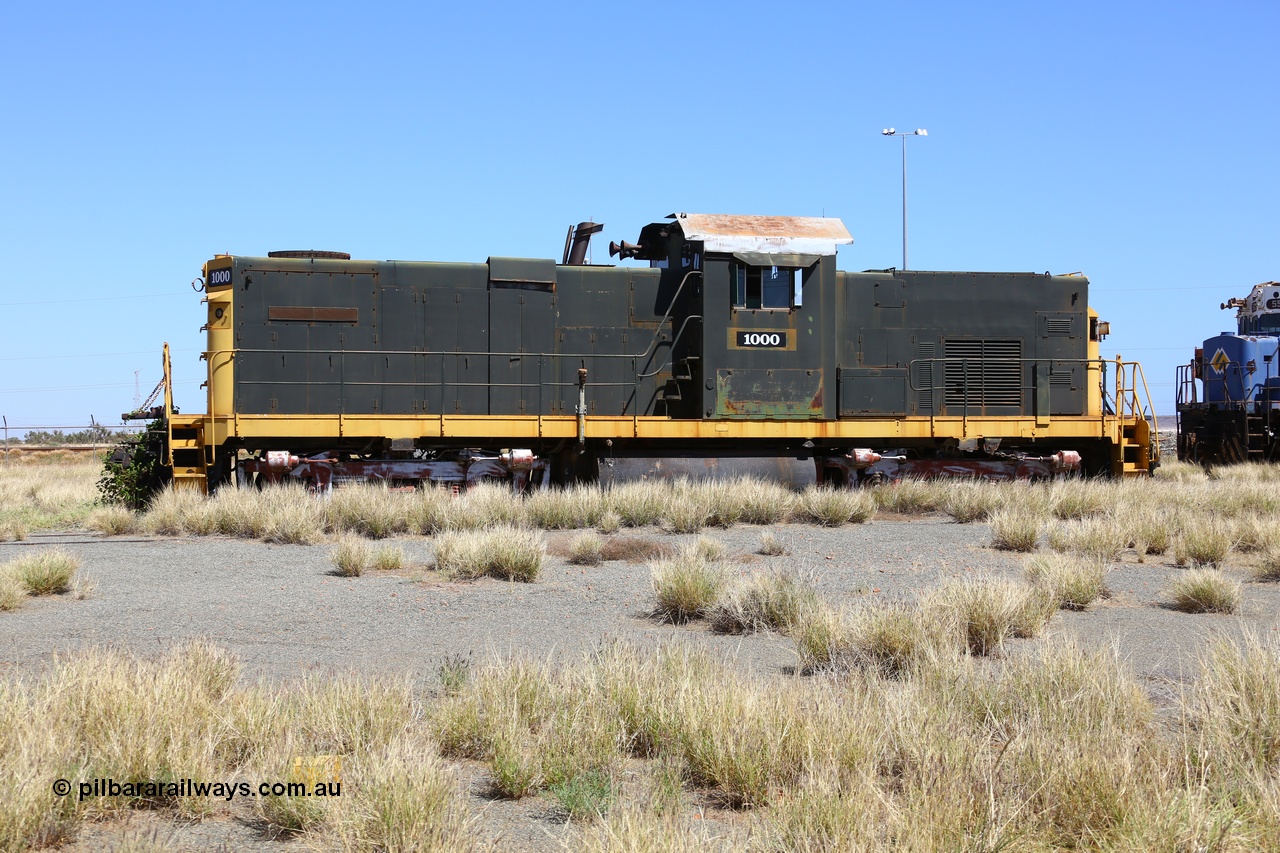 200914 7774
Pilbara Railways Historical Society, former ALCo built demonstrator locomotive model C-415 serial 3449-1 built April 1966, currently carrying number 1000, it was originally numbered 008 when Hamersley Iron purchased the unit in 1968. It was retired from service on the 24th February 1982. It then spent some time carrying number 2000 while building the Marandoo railway line from Sept 1991. 14th September 2020.
Keywords: 1000;ALCo;C-415;3449-1;008;2000;