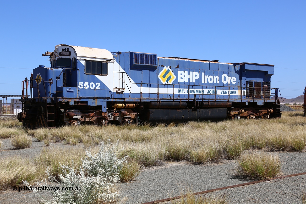 200914 7809
Pilbara Railways Historical Society museum, Australian built by Comeng NSW an MLW ALCo M636 unit formerly owned by BHP 5502 serial C6096-7 built in July 1976, retired in 1994, donated to Society in November 1995. 14th September 2020.
Keywords: 5502;Comeng-NSW;MLW;ALCo;M636;C6096-7;