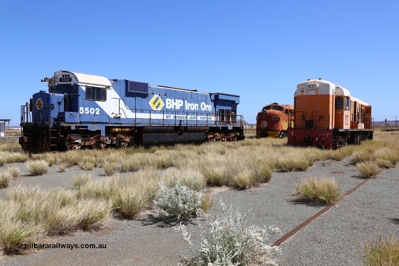 200914 7810
Pilbara Railways Historical Society museum, Australian built by Comeng NSW an MLW ALCo M636 unit formerly owned by BHP 5502 serial C6096-7 built in July 1976, retired in 1994, donated to Society in November 1995. 14th September 2020.
Keywords: 5502;Comeng-NSW;MLW;ALCo;M636;C6096-7;