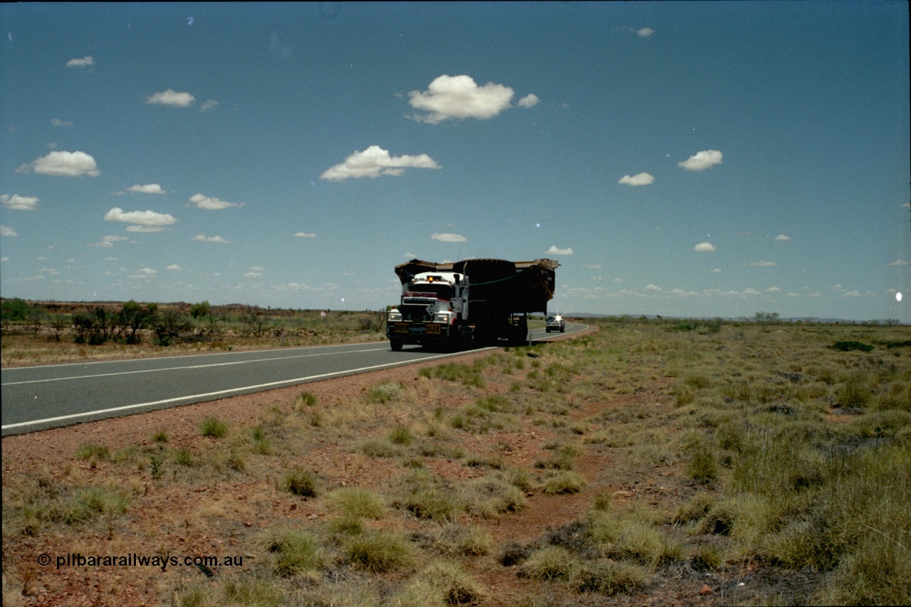 195-05
Great Northern Highway, oversize load of dump truck and dump body.
