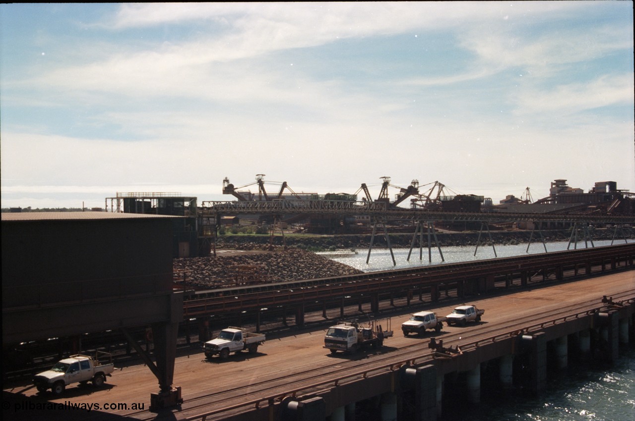 198-37
View of Nelson Point showing original plant, and conveyors etc.
