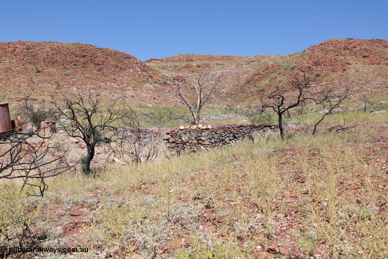 140517-4308
Eginbah Siding area, of the Marble Bar railway, former locomotive watering stop alongside the Talga River (closed in 1951), view of the line formation block fill. [url=https://goo.gl/maps/fVgGW2ov6Tu]Location here[/url].
