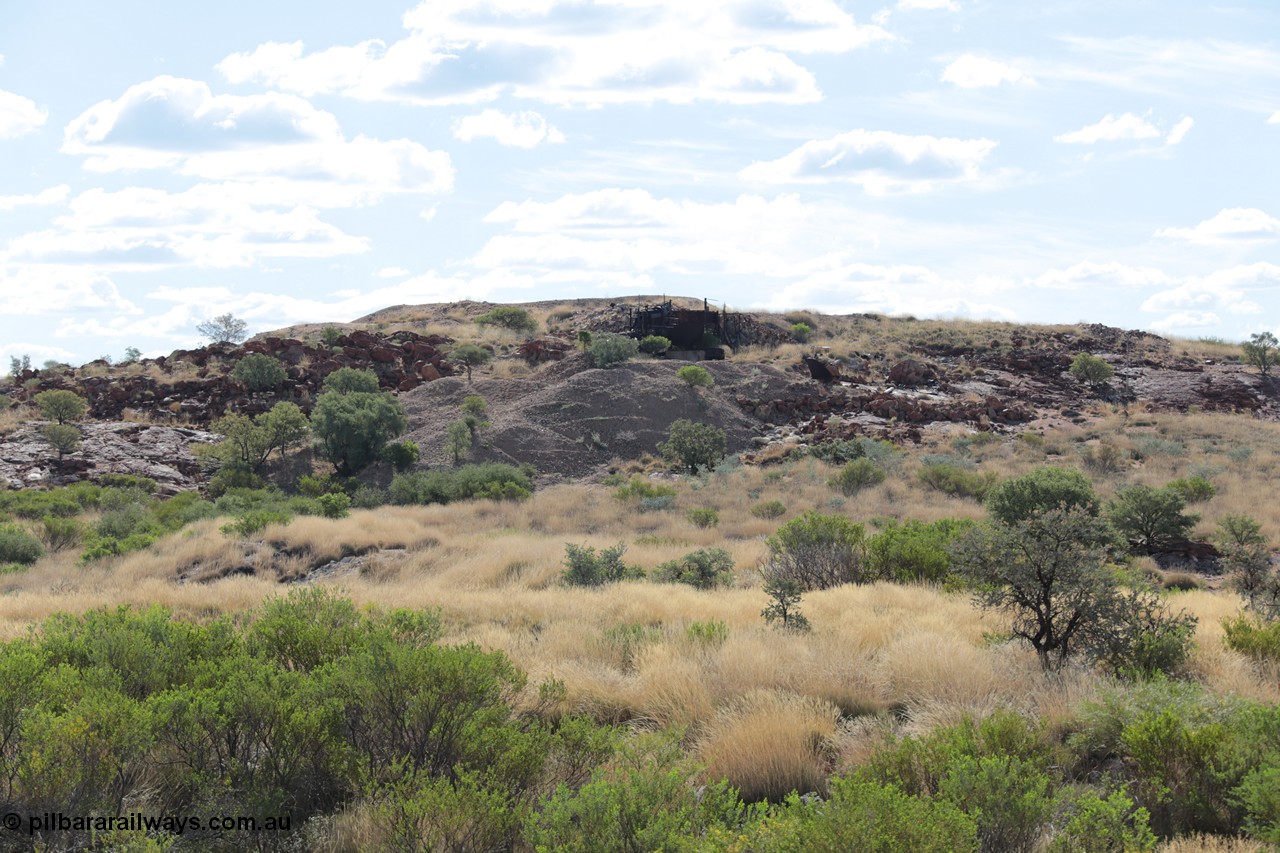 140517-4401
Marble Bar, Prospector Creek, tin mine, near Fishers Cairn the area was a Tailings Lease #10 (87H) - FISHERS CAIRN held by Moolyella Tin Pty. Ltd in the 1960s, then a machinery lease in the 1970s. Remains of a dry tin concentrate plant. [url=https://goo.gl/maps/56rBXcyAjor]Location Here[/url].
