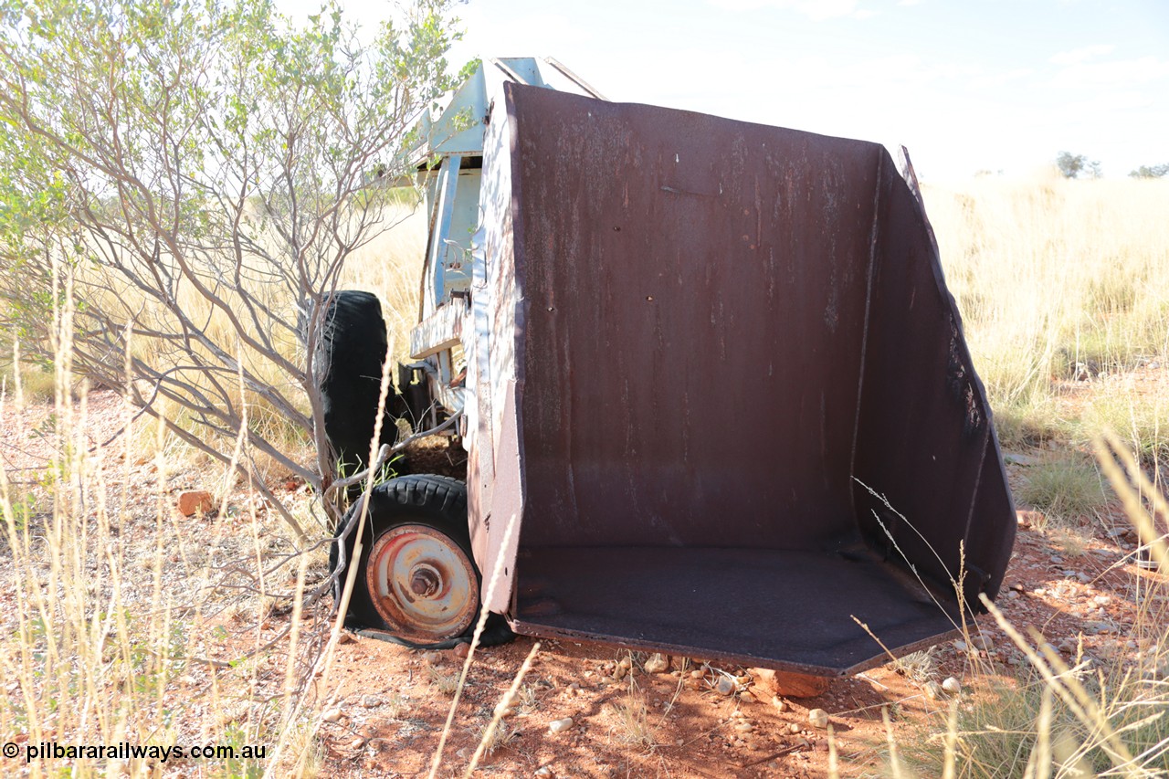 140517-4419
A Tutt Bryant rope operated Pacific A.C.E. Equipment Wheel Loader, Fordson powered?? The front end loader which lifts the bucket over the cab to feed the trammel, or dump into a truck, see an historical picture of this unit [url=http://slwa.wa.gov.au/wepon/mining/html/003547d.html]here at the Battye Library[/url] and an image of a similar unit on the [url=http://www.tuttbryant.com.au/verve/_resources/img-307150934-0003_large.jpg]manufacturer's website[/url]
