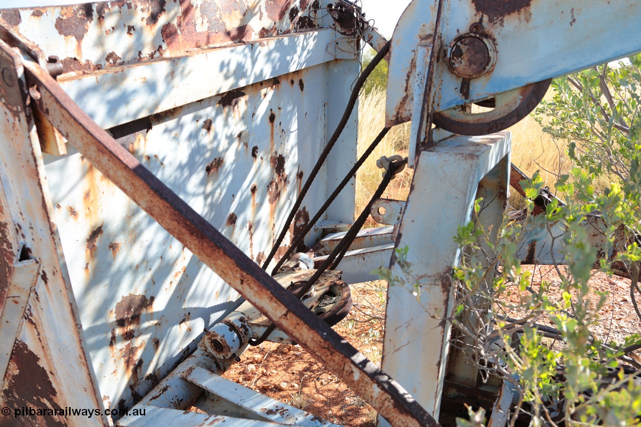 140517-4424
A Tutt Bryant rope operated Pacific A.C.E. Equipment Wheel Loader, Fordson powered?? The front end loader which lifts the bucket over the cab to feed the trammel, or dump into a truck, see an historical picture of this unit [url=http://slwa.wa.gov.au/wepon/mining/html/003547d.html]here at the Battye Library[/url] and an image of a similar unit on the [url=http://www.tuttbryant.com.au/verve/_resources/img-307150934-0003_large.jpg]manufacturer's website[/url]
