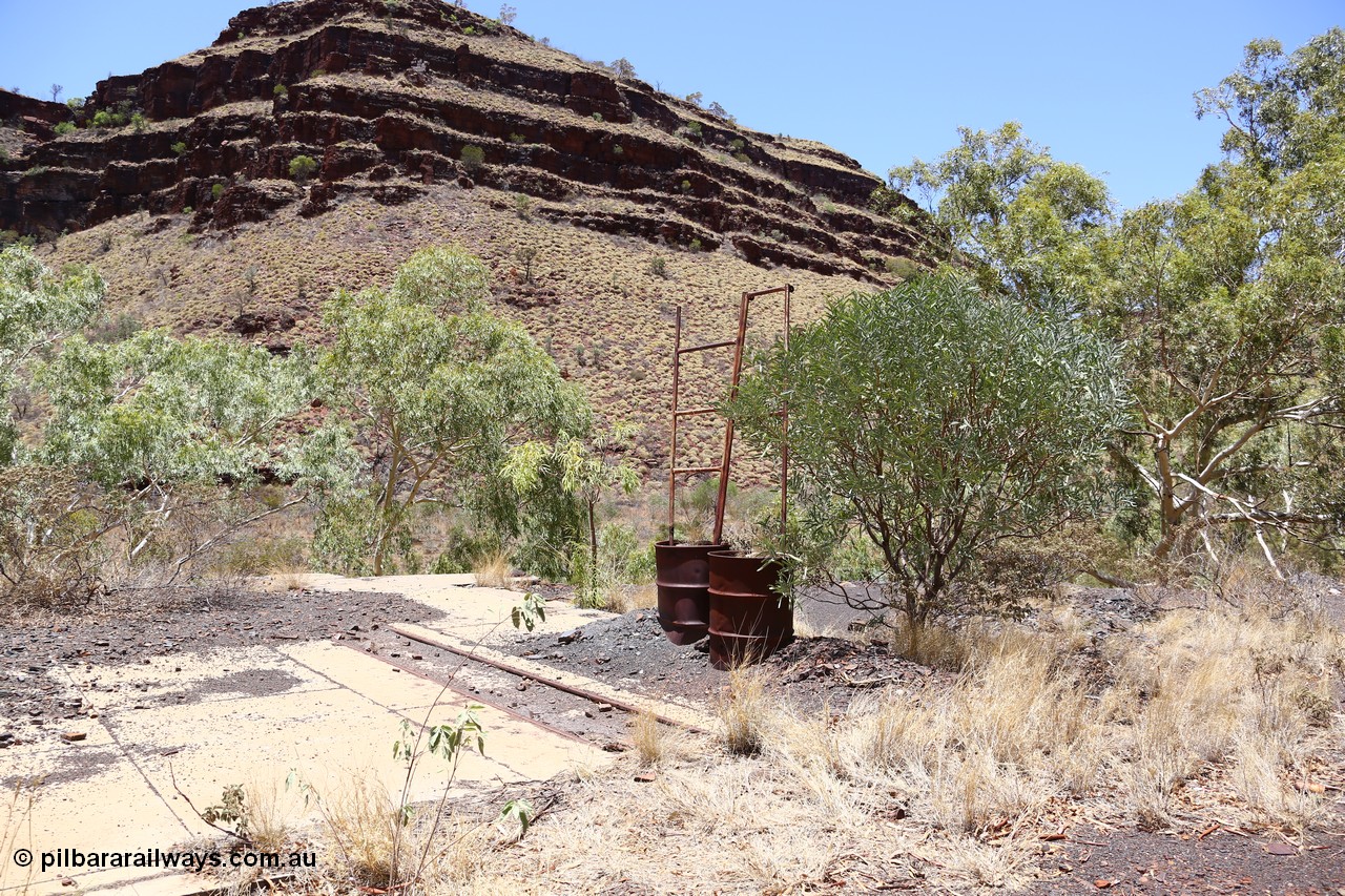 160101 9771
Wittenoom Gorge, Gorge Mine area, asbestos mining remains, concrete slab for railway workshops, track set in concrete. Location of image is [url=https://goo.gl/maps/ADFfM5kEkGm]here[/url].
