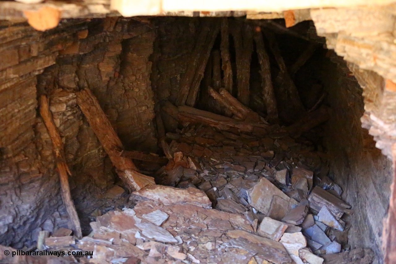 160101 9784
Wittenoom Gorge, Gorge Mine area, view inside the drive, mine adit no. 5.
