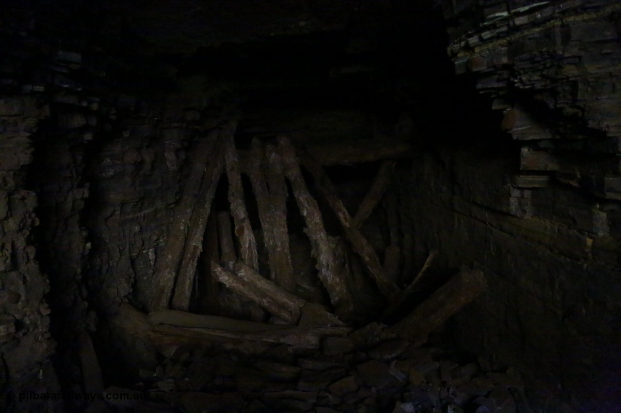 160101 9786
Wittenoom Gorge, Gorge Mine area, view inside the drive, mine adit no. 5.
