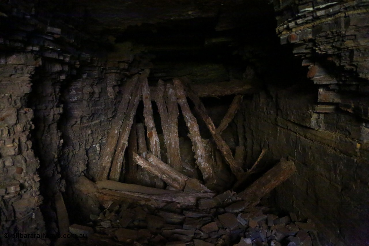 160101 9787
Wittenoom Gorge, Gorge Mine area, view inside the drive, mine adit no. 5.

