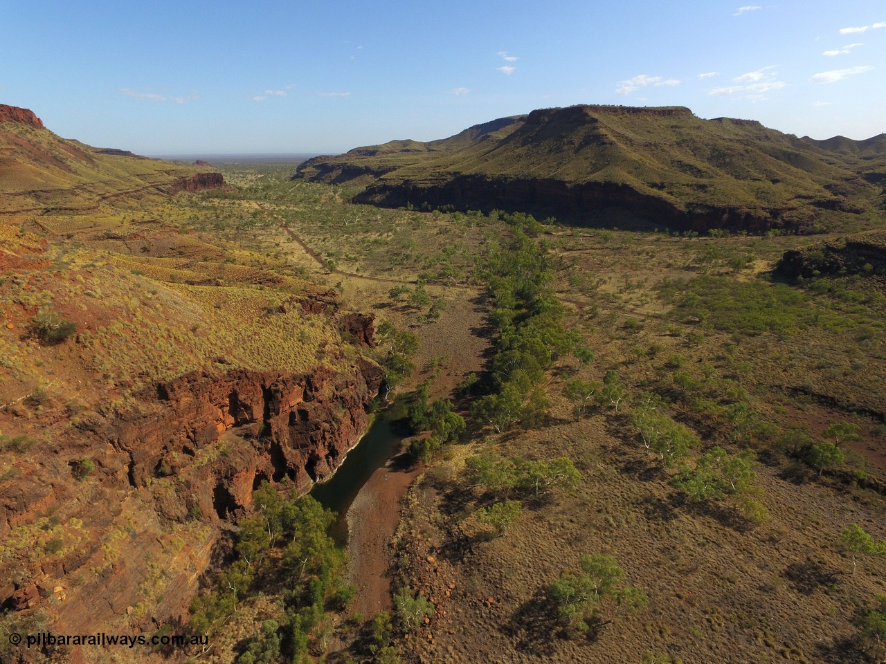160101 DJI 0002
Wittenoom Gorge, looking north across fourth crossing back along Bolitho Rd, pool in Joffre Creek. [url=https://goo.gl/maps/jihdpkGApykWXvCa8]Geodata[/url].
