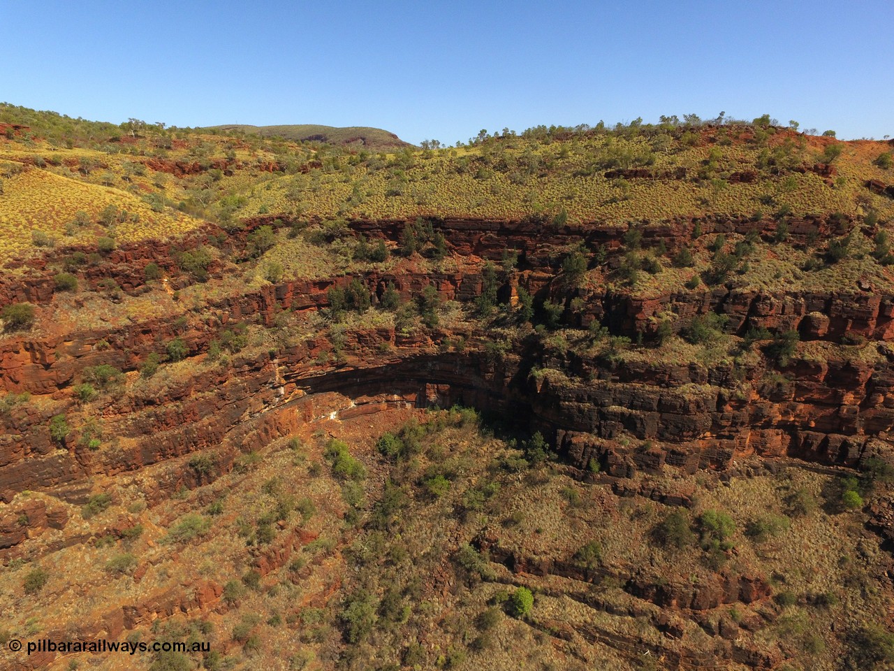 160102 DJI 0031
Wittenoom Gorge, view looking west of the wall from above Gorge Mine. [url=https://goo.gl/maps/mA8KpGFogB9ZANPw7]Geodata[/url].
