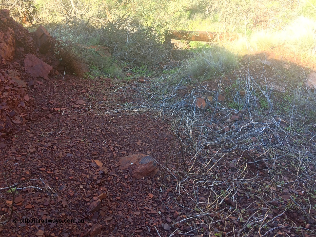 160710 iPh5S 2790
Wittenoom Gorge, old exposed mine adit of the Gorge Mine, looking east, which was right up the very top of Wittenoom Gorge. [url=https://goo.gl/maps/2TeiR3jZiP4XGWLX8]Geodata[/url].

