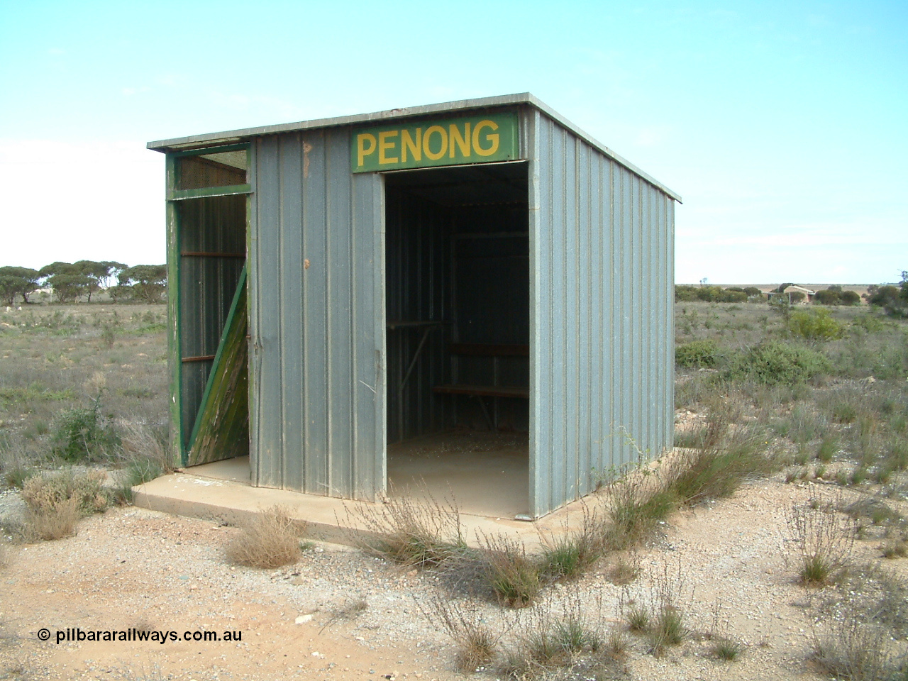 030414 154420
Penong station shelter shed. , last train in March 1997.
