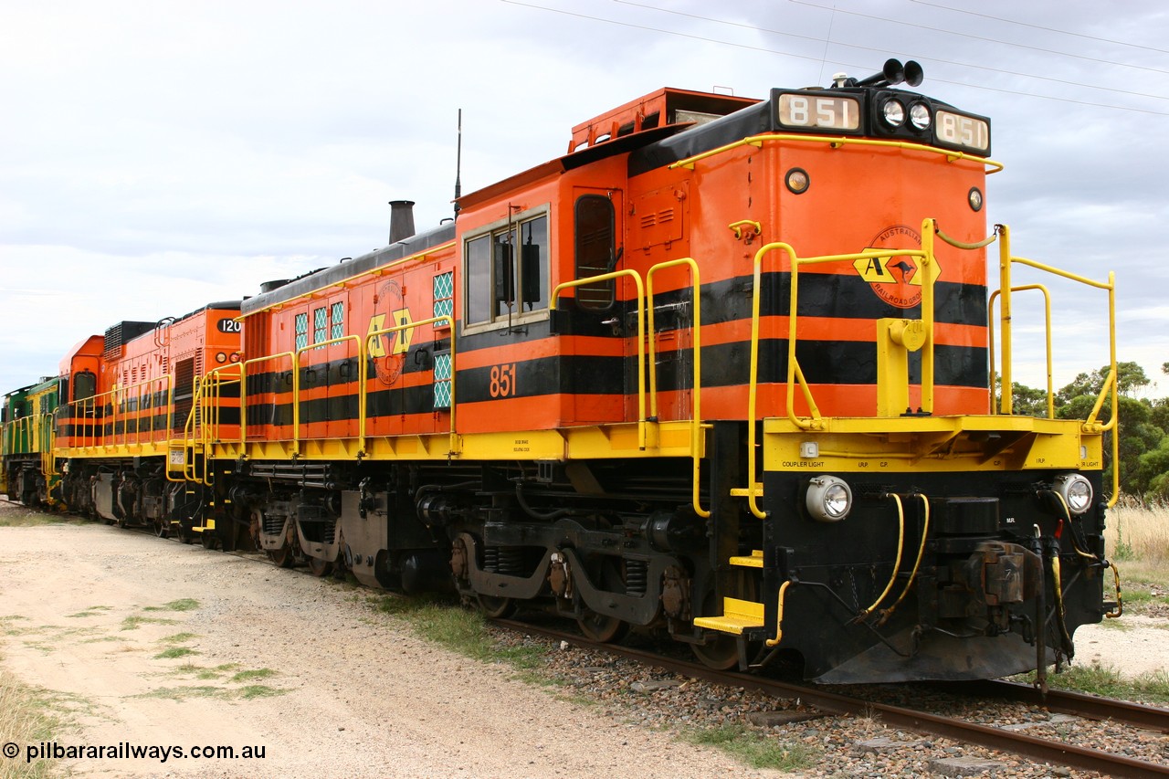 060108 2080
Lock, 830 class unit 851 AE Goodwin built ALCo DL531 model serial 84137 repainted into Australian Railroad Group livery.
Keywords: 830-class;851;AE-Goodwin;ALCo;DL531;84137;