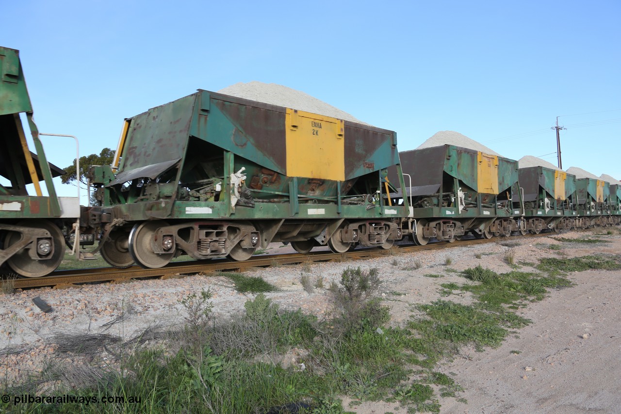 130708 0857
Penong Junction, originally an Kinki Sharyo built NHA type NHA 978 for the NAR now coded ENHA type ENHA 2 K, without hungry boards loaded with gypsum [url=https://goo.gl/maps/45FyW] located at the 429.7 km[url].
Keywords: ENHA-type;ENHA2;Kinki-Sharyo-Japan;NHA-type;NHA978;