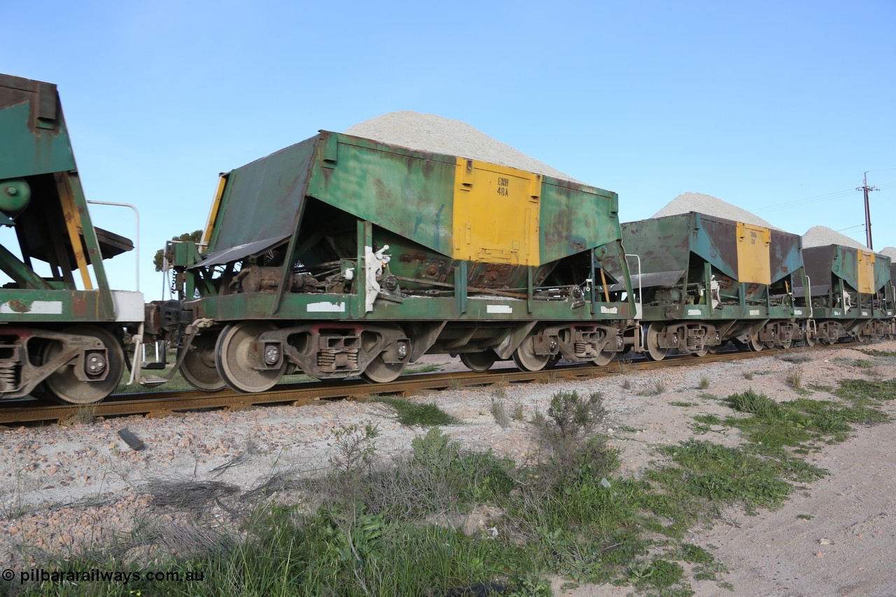 130708 0858
Penong Junction, originally an Kinki Sharyo built NH type for the NAR now coded ENH type ENH 48 A, without hungry boards loaded with gypsum [url=https://goo.gl/maps/45FyW] located at the 429.7 km[url].
Keywords: ENH-type;ENH48;Kinki-Sharyo-Japan;NH-type;NH948;