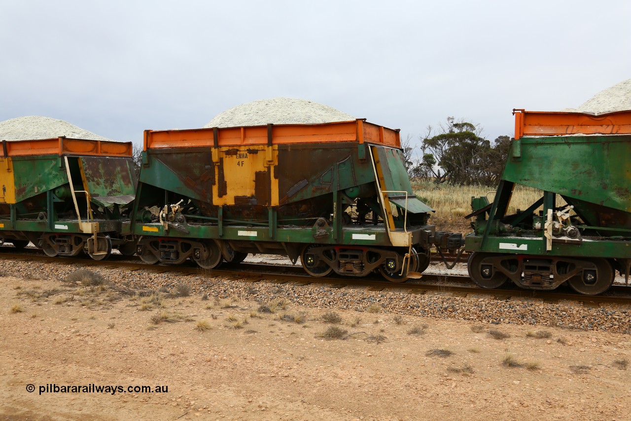 161109 1908
Moule, originally Kinki Sharyo built NHA type NHA 992 for the NAR in 1968, to EP Division 1978, rebuilt with extended sides for gypsum traffic and recoded to ENHA type ENHA 4 in 1984. Shows signs of heavy patching to the body, loaded with gypsum.
Keywords: ENHA-type;ENHA4;Kinki-Sharyo-Japan;NHA-type;NHA992;