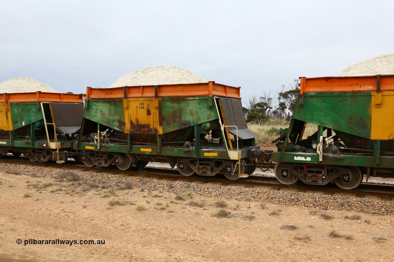 161109 1943
Moule, originally built by Kinki Sharyo as the NH type for the NAR in 1968, sent to Port Lincoln in 1978, then rebuilt and recoded ENH type in 1984, ENH 48 with hungry boards loaded with gypsum.
Keywords: ENH-type;ENH48;Kinki-Sharyo-Japan;NH-type;NH948;