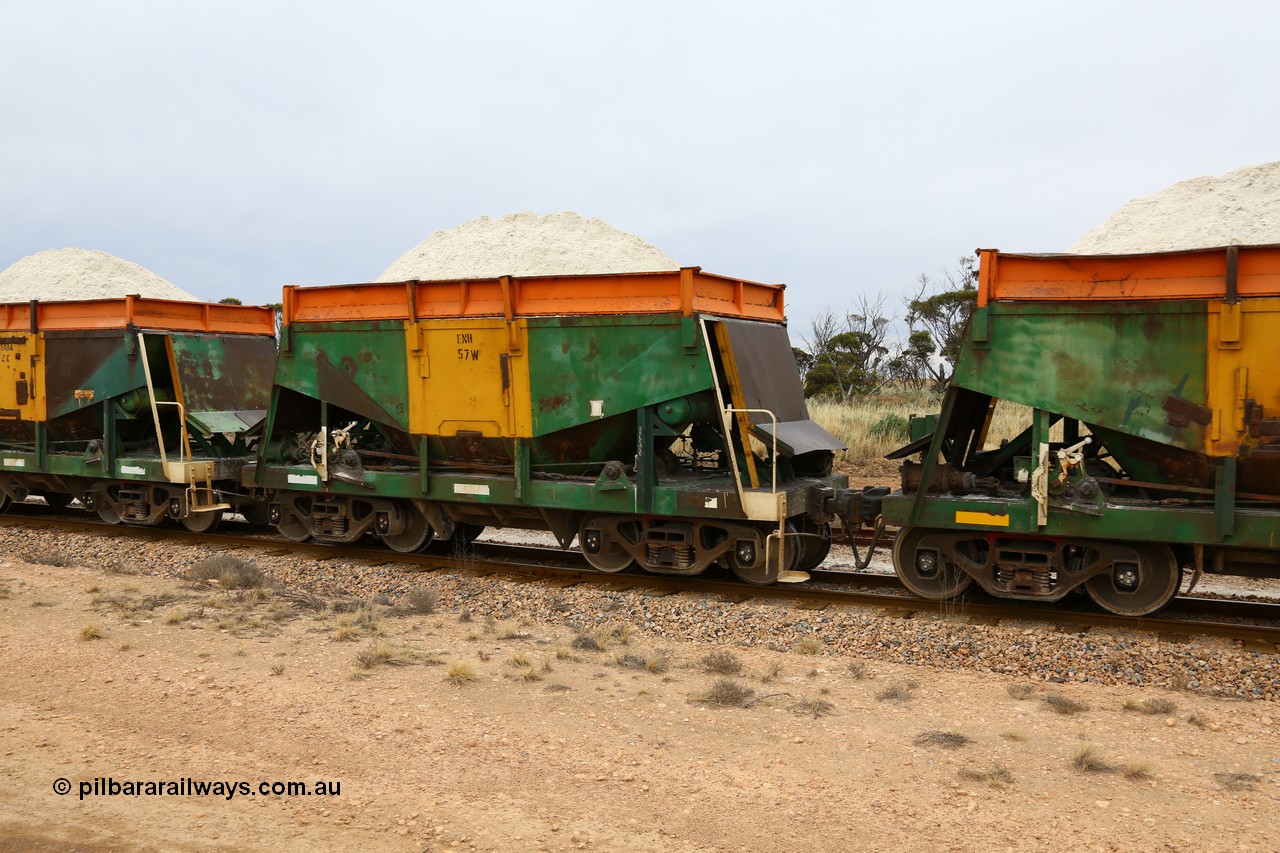 161109 1944
Moule, originally built by Kinki Sharyo as the NH type for the NAR in 1968, sent to Port Lincoln in 1978, then rebuilt and recoded ENH type in 1984, ENH 57 with hungry boards loaded with gypsum.
Keywords: ENH-type;ENH57;Kinki-Sharyo-Japan;NH-type;NH957;