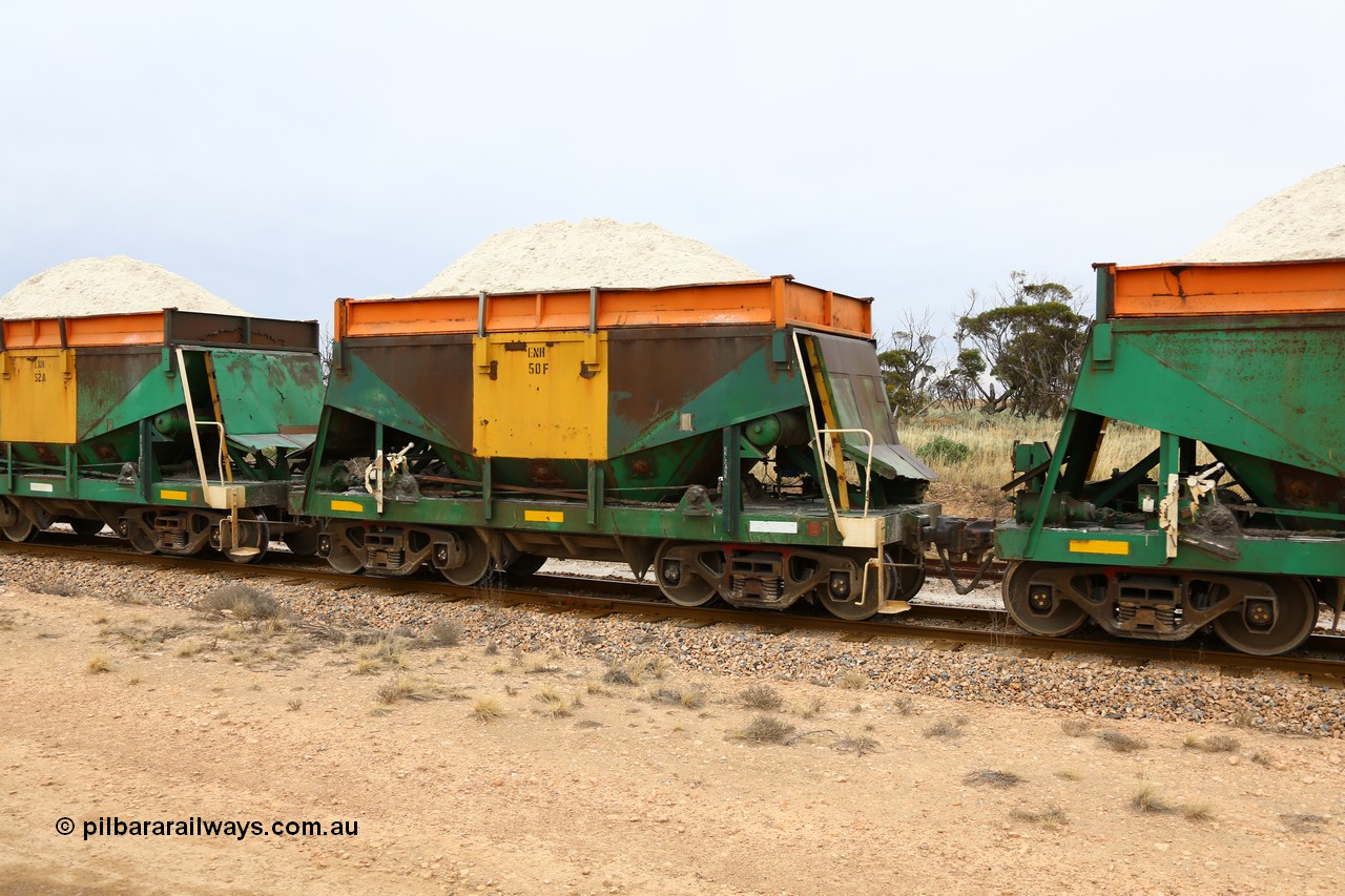 161109 1948
Moule, originally built by Kinki Sharyo as the NH type for the NAR in 1968, sent to Port Lincoln in 1978, then rebuilt and recoded ENH type in 1984, ENH 50 with hungry boards loaded with gypsum.
Keywords: ENH-type;ENH50;Kinki-Sharyo-Japan;NH-type;NH950;