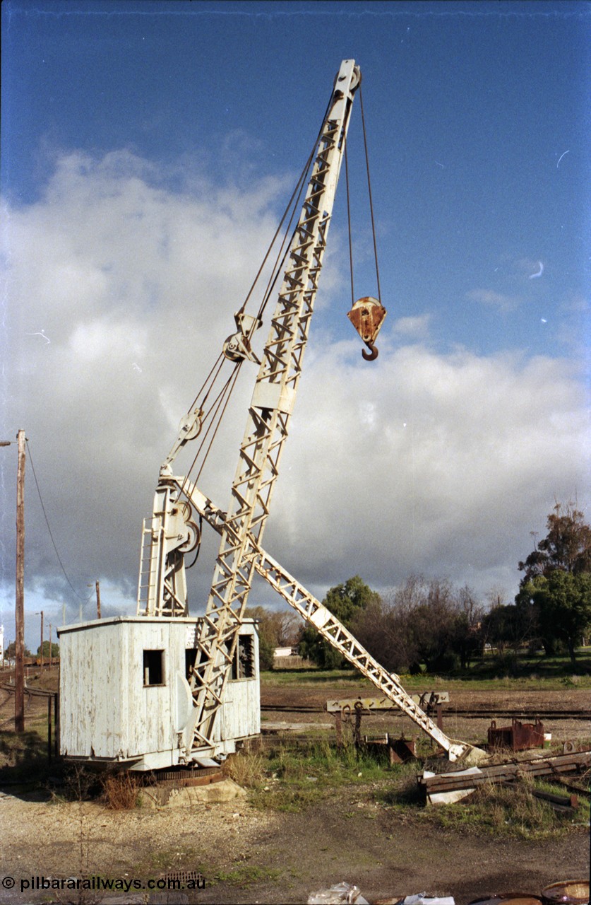 107-29
Echuca station yard goods derrick crane.
