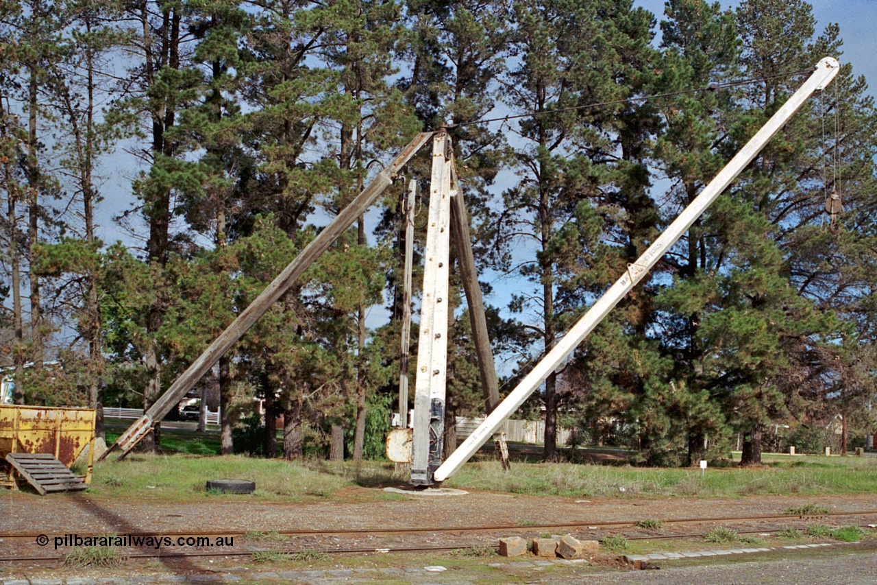 108-20
Tatura yard derrick crane.

