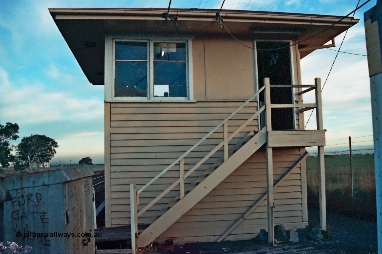 115-13
Somerton signal box, LHS elevation view, shows stair case.
