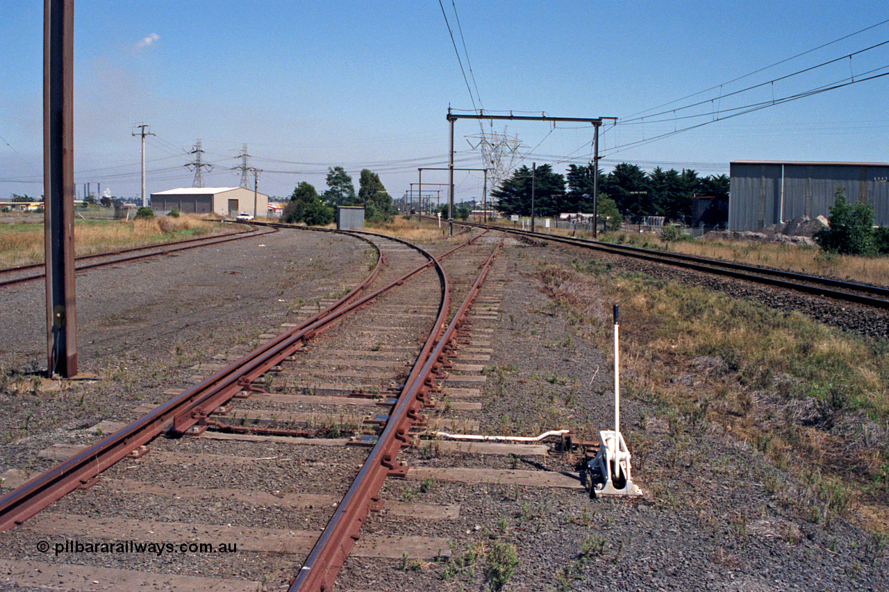 122-03
Morwell Shire Sidings, track view, looking towards Maryvale.
